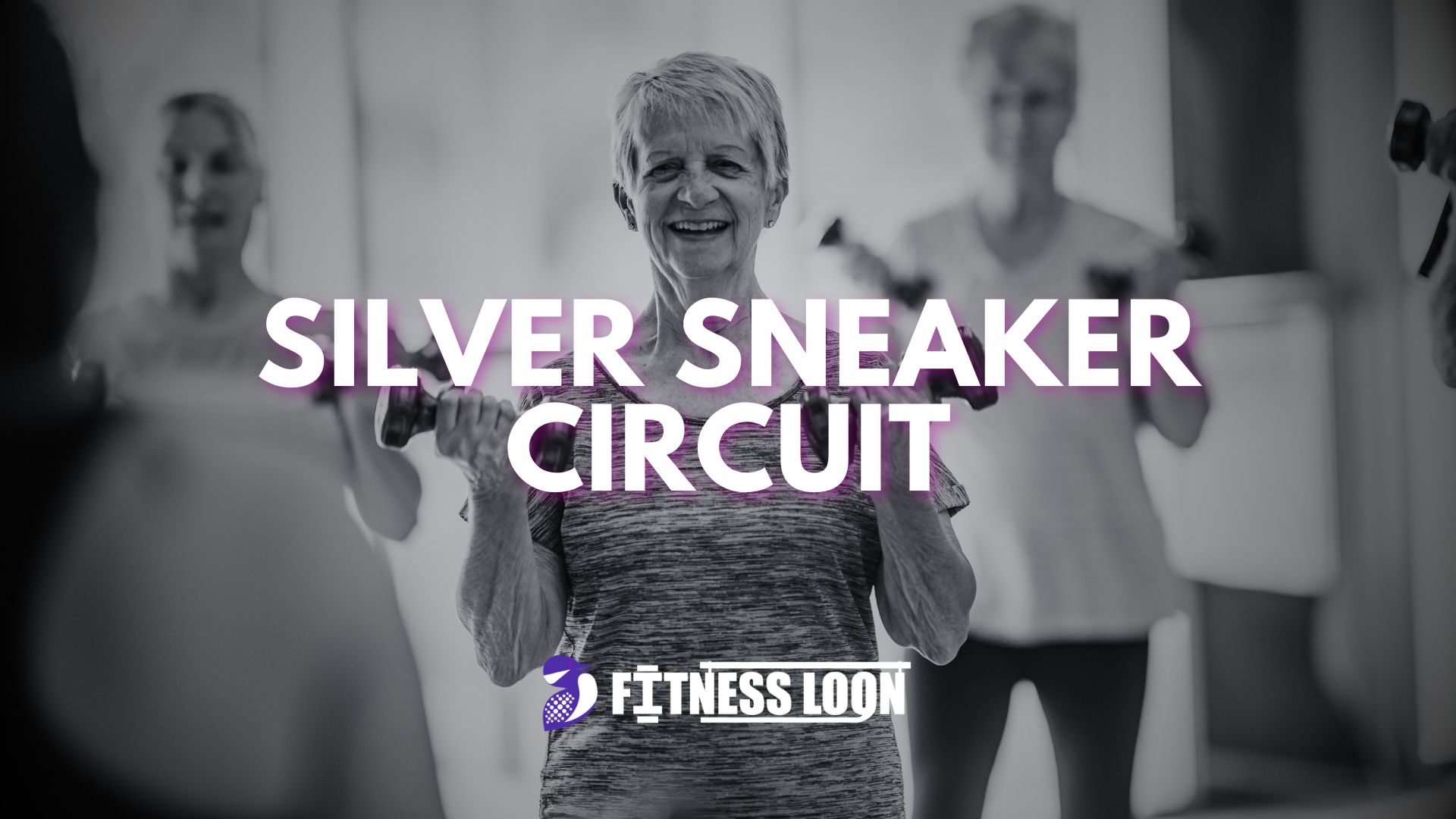Senior women lifting dumbbells in fitness class