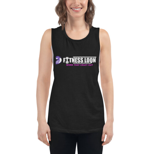 Ladies’ Muscle Tank - Dark - Image 2