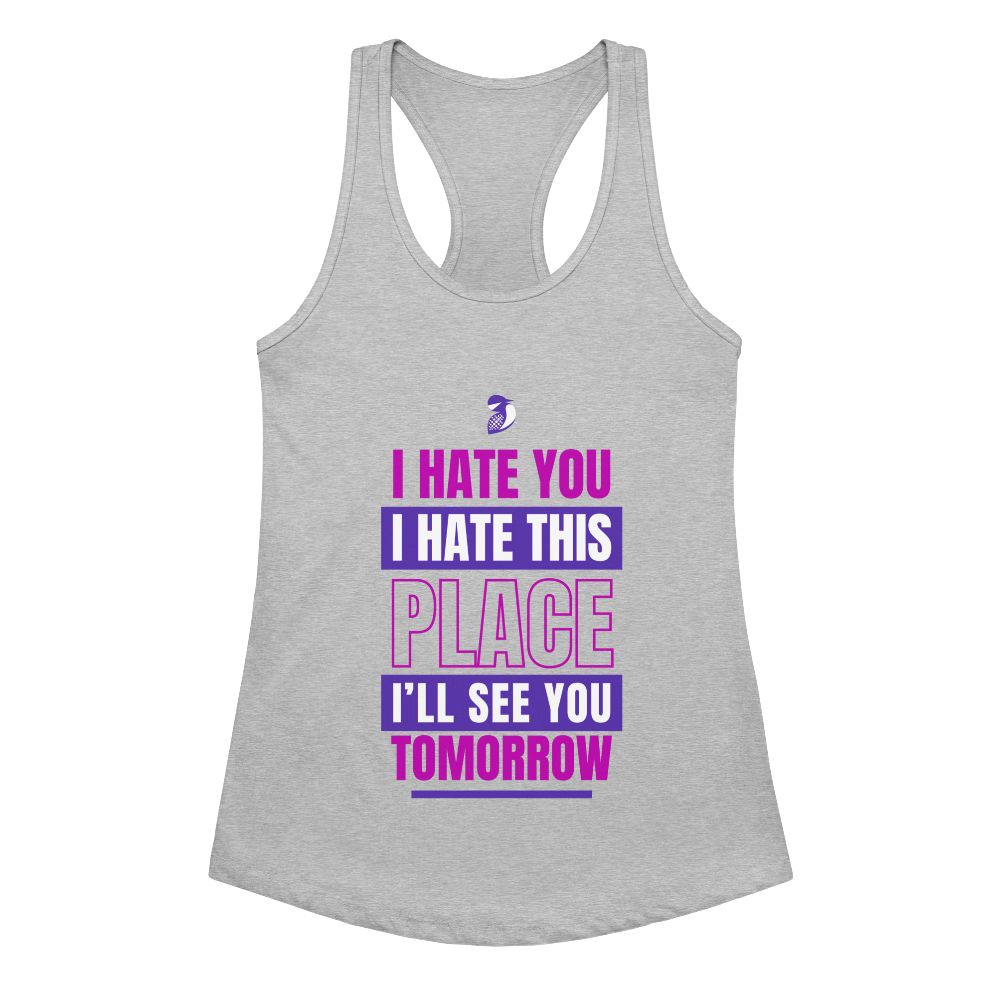 See You Tomorrow Fitted Racerback Tank Top - Image 2